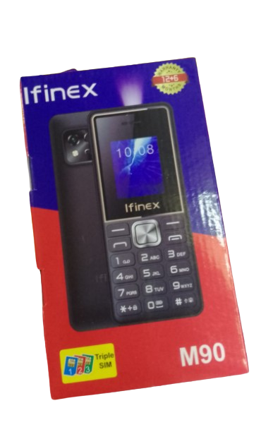 NEW ARRIVAL IFINEX M90 TRIPLE SIM THREE SIM CARD SLOT WIRELESS FM CAMERA BIG TOUCH KABAMBE/KATULULU/MULIKA MWIZI/BUTTON FEATURE PHONE