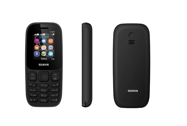 GUAVA G105 AFFORDABLE FEATURE PHONE/KABAMBE/KATULULU/MULIKA MWIZI PHONE 1000MAH BATTERY 1.8-INCH SCREEN DISPLAY DUAL SIM BLUETOOTH, FM WIRELESS MP3, AND MP4 PLAYERS POWERFULL TOUCH AND CAMERA