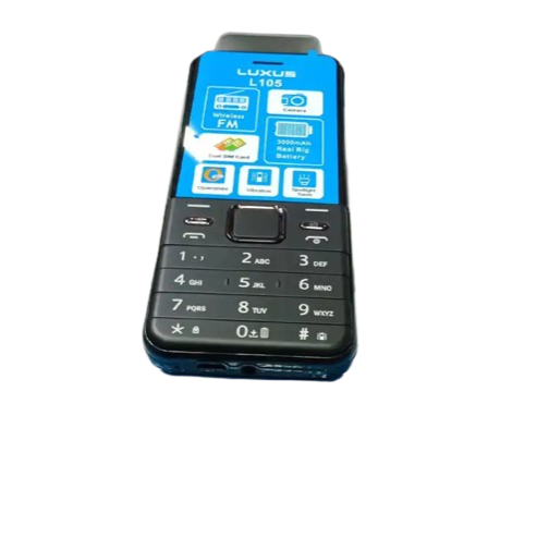 LUXUS L105 DUAL SIM CARDS SLOT, CAMERA, SPOTLIGHT TORCH, STRONG BATTERY 3000 MAH KABAMBE/MULIKA MWIZI/FEATURE PHONE WITH ONE-YEAR WARRANTY
