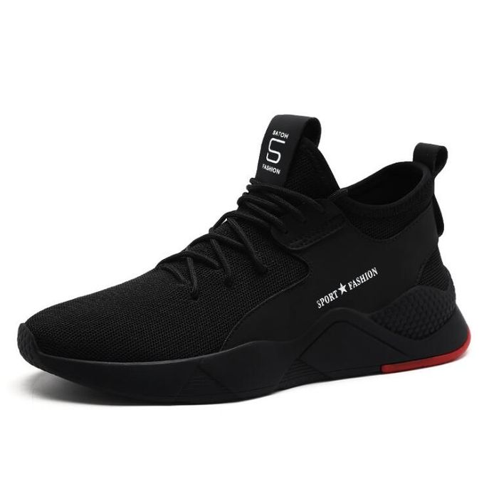 Men's casual PU artificial leather shoes Boys white sports shoes fashion running shoes driving shoes students single shoes athletic skateboarding shoes sneakers -Black