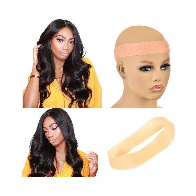 Fashion Non-Slip Wig Head Band Reusable No Glue Elastic Comfort Fix.