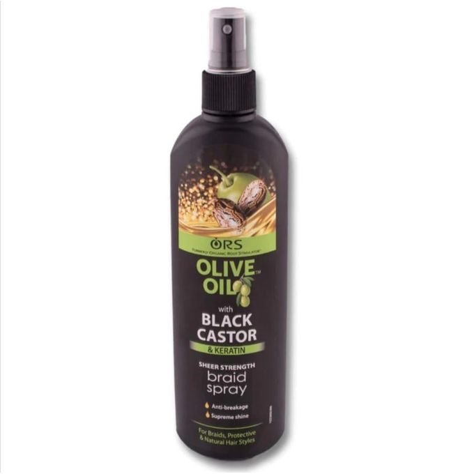 Ors Olive Oil With Black Castor Braid Spray 250ml