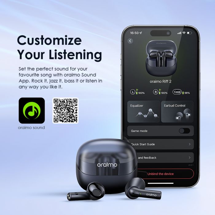 oraimo Riff 2 Half-in Ear True Wireless (Earbuds) Earphones