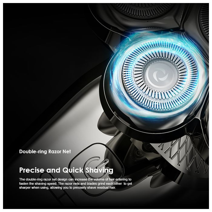 oraimo SmartShaver 7D 360° Floating 7 Razor Heads 5-in-1 Shaver Kit IPX7 Waterproof Shaver