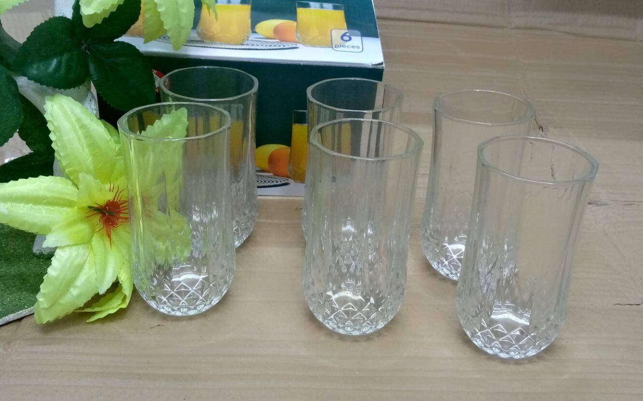 Long  Diamond glasses set of 6 Pc