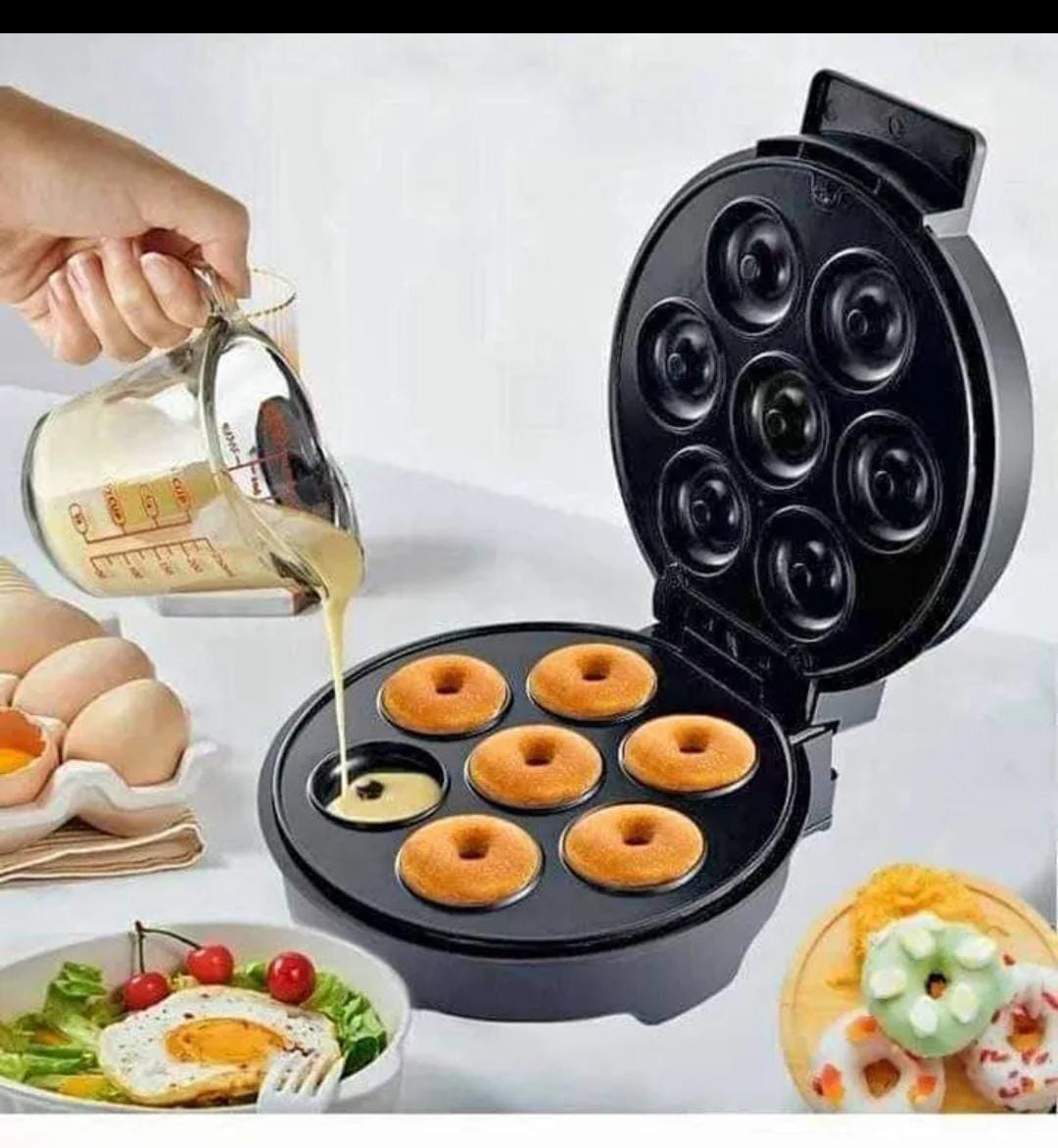 7 Slots Donut / doughnut Home Cake Maker Machine Dessert Snack ~
