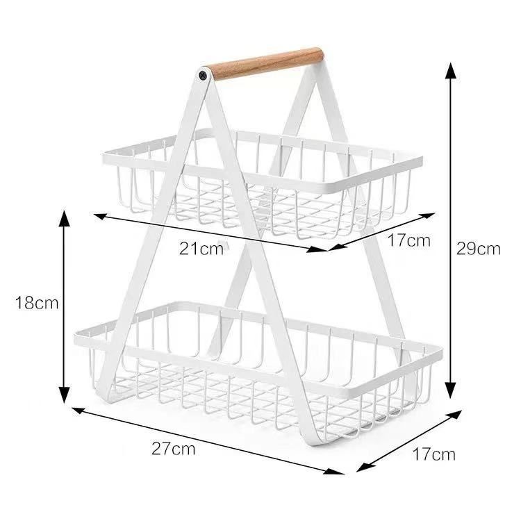 Metallic 2 layer (2 tier) Multifunctional organizer / fruit rack