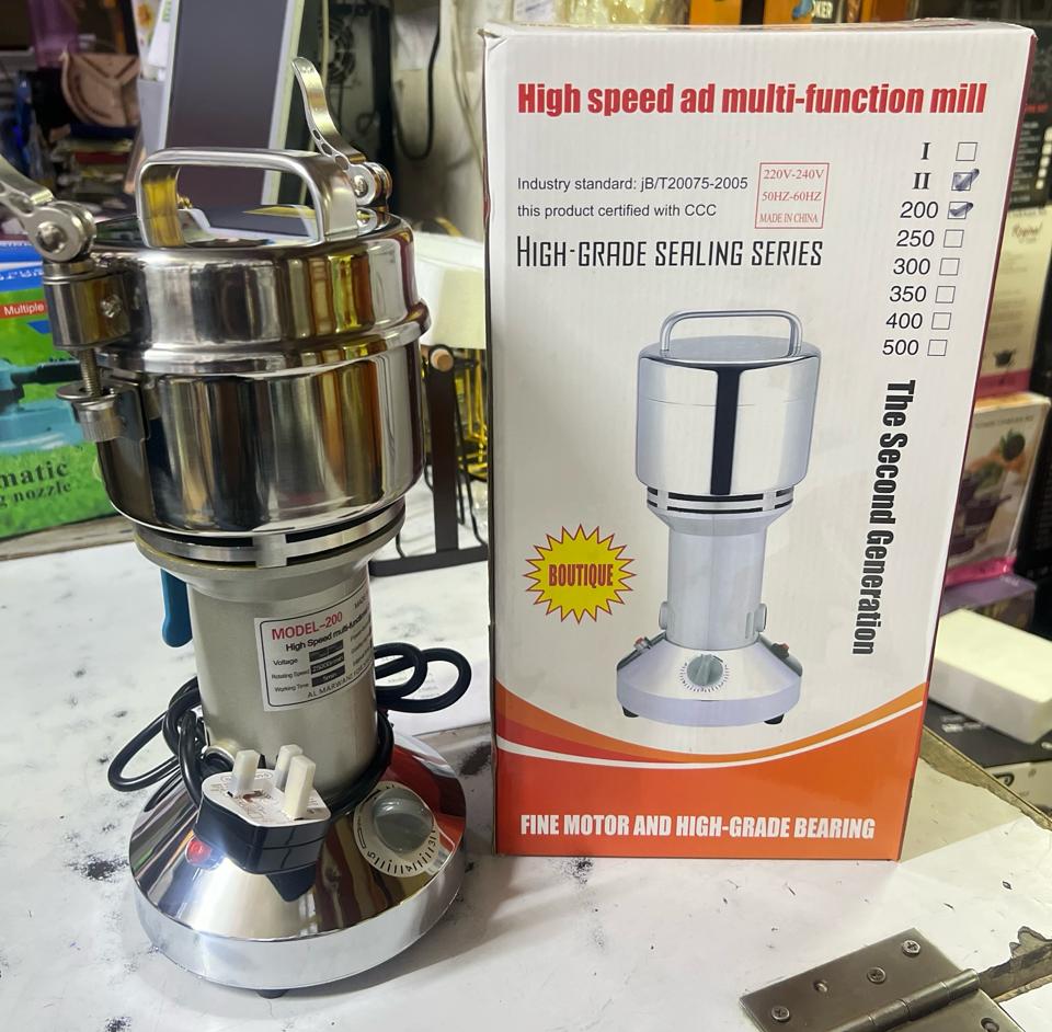 Meduim size posho mill , coffee pea nuts grider power;
 It is widely used in families, hospital, pharm and institute laboratories. Low noise, no vibration while working. Small in size, light-weight