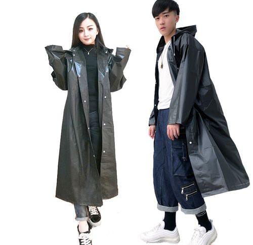 Raincoat - Waterproof;
 Extremely Waterproof - Extremely lightweight, the long sleeves and big drawstring hood design will keep your arm, head, and neck dry