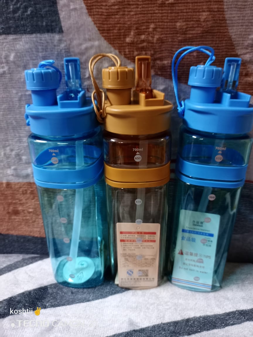Straw Water Bottle 1 Litre