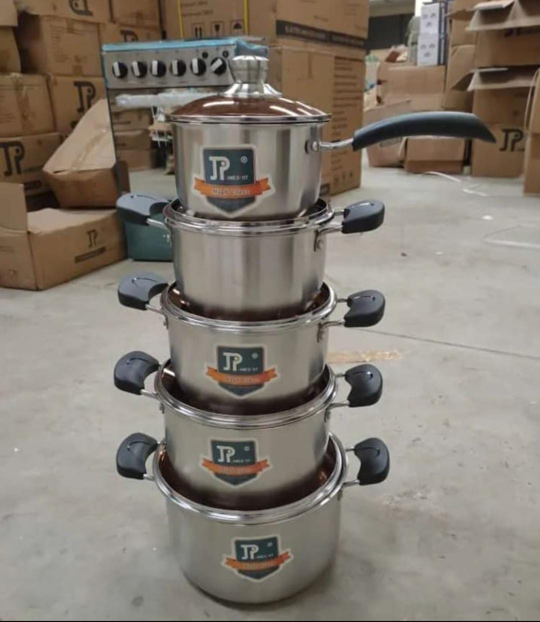 JP 10 PCs Heavy Duty Sufurias Cook Ware Set Ideal for open charcoal jiko or firewood cooking, gas or electricity.
