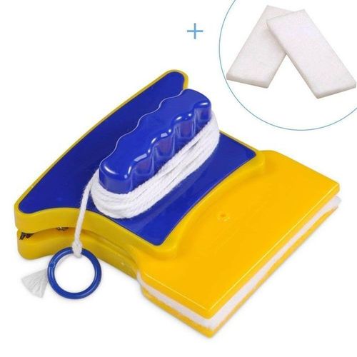 Magnetic window glass cleaner handheld double sided wiper surface tall building cleaning tool.