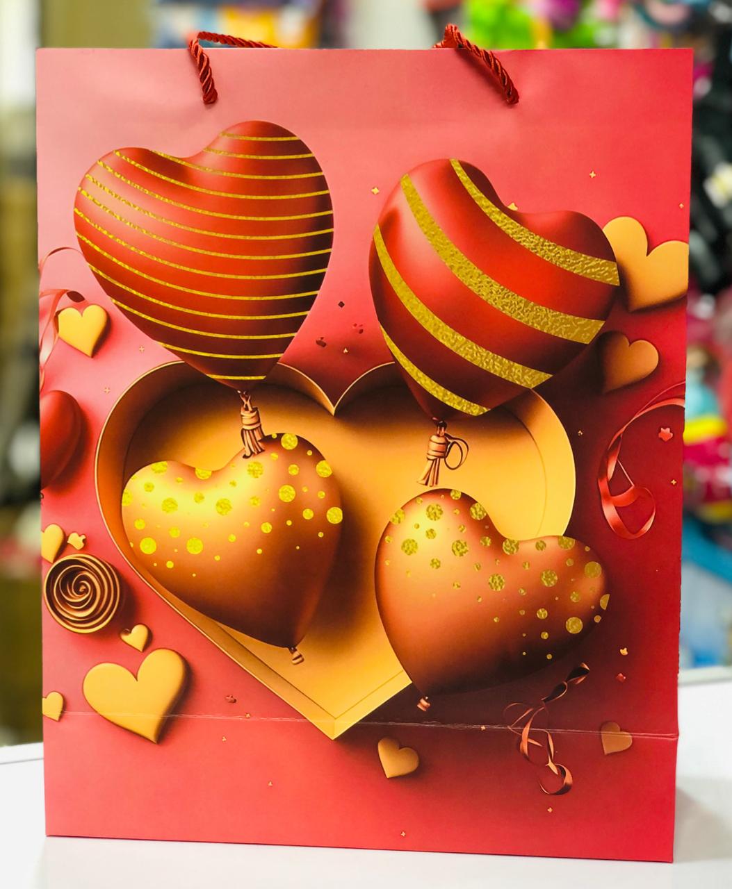 Valentines  theme Gift bags These rope-handle Gifts Bags are an excellent packaging option & convenient style suitable for all kinds of gifts.