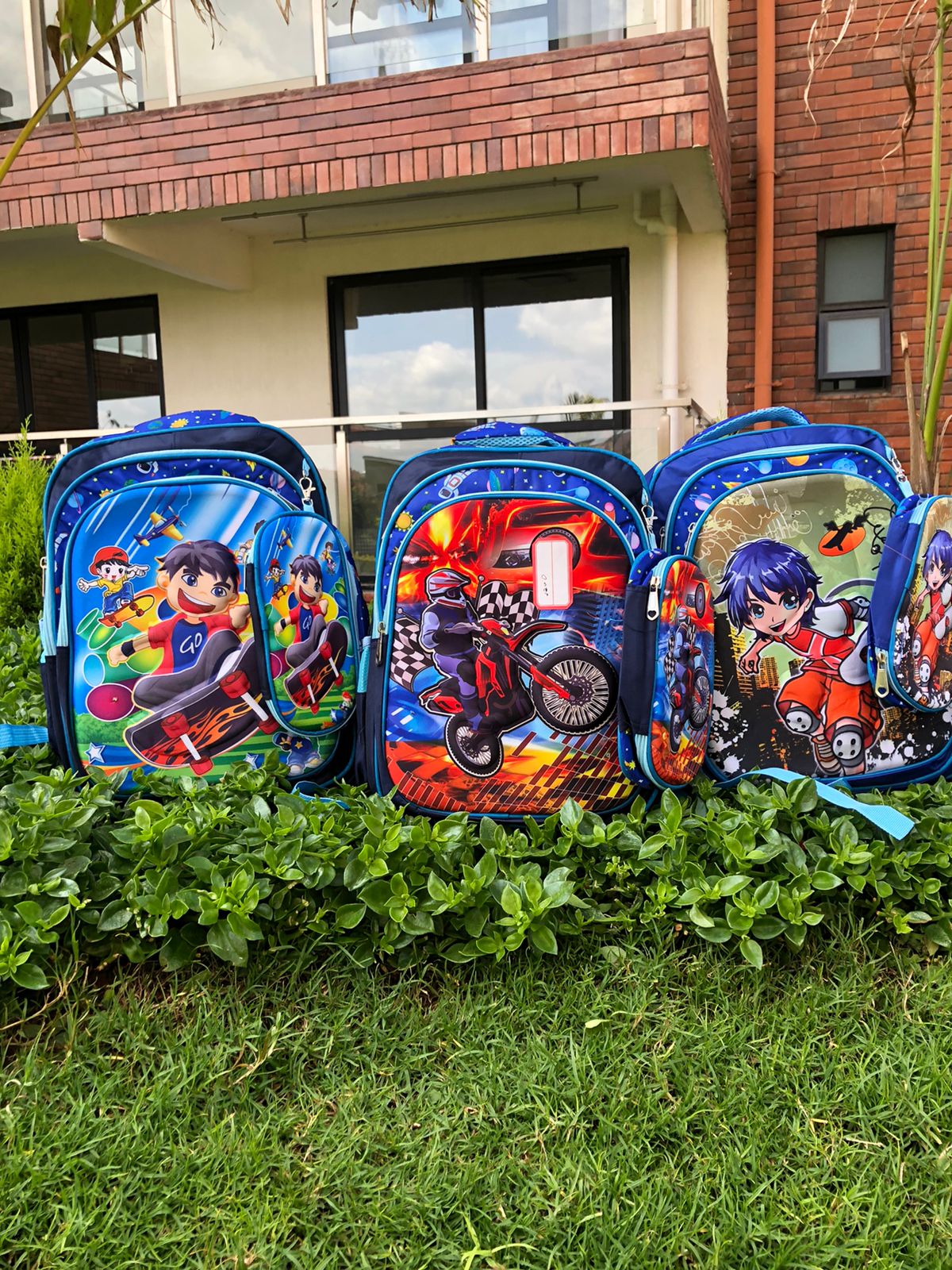Generic Cartoon Themed School Bag Pack- New Style School Bags/Boys Backpack for Chirldren Kids PopularDesign with a pencil bag
