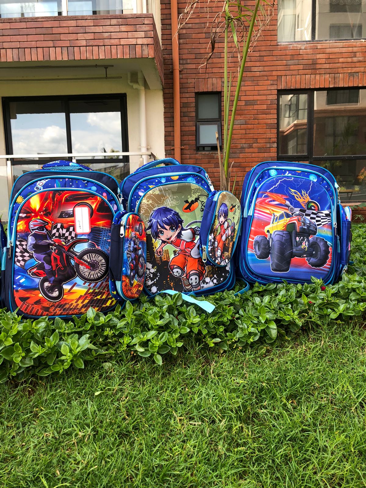 Generic Cartoon Themed School Bag Pack- New Style School Bags/Boys Backpack for Chirldren Kids PopularDesign with a pencil bag
