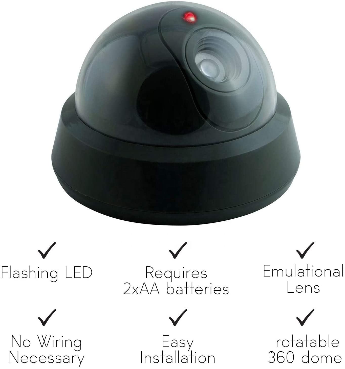 UPHUI Fake Security Camera Simulated Surveillance Camera Design Simulated Camera Simulated Surveillance Fake Dome Large Fake Surveillance Fake Camera with light