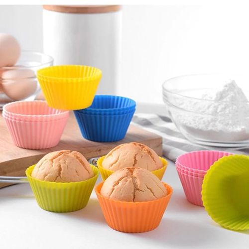 12 Pieces Silicon Queen Cake Molds, Re-usable & Durable