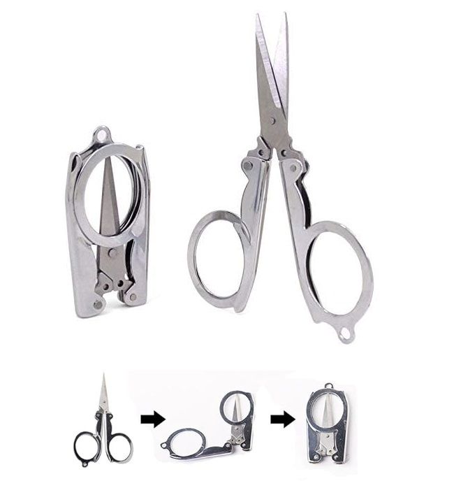 Tailor Cuticle Stainless Steel Mini Folding Scissors 2 Pcs