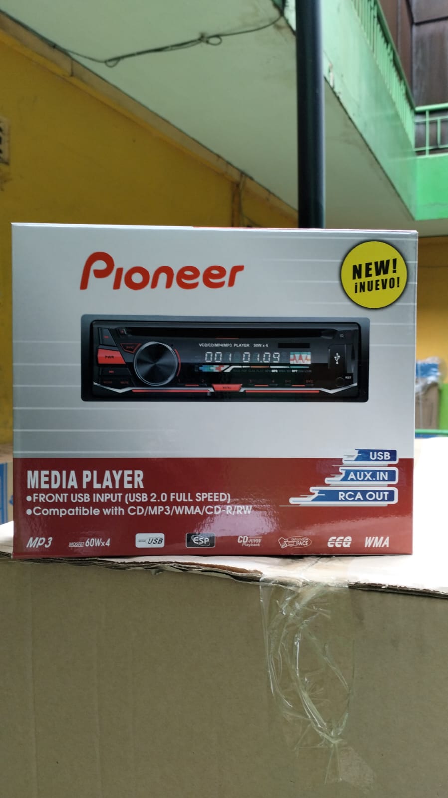Pioneer media player with a front USB input (USB 3.0 full speed compatible with dvd/VCD/CD/MP4 /MP3 quality and durability matches what pioneer offers