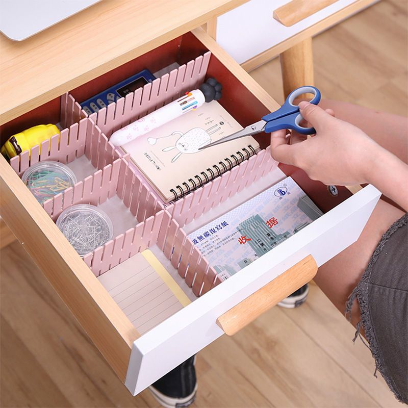 Drawer Partition Partition Office Dormitory Partition Plaid Plastic Socks Storage Cabinet Organize Partition Artifact