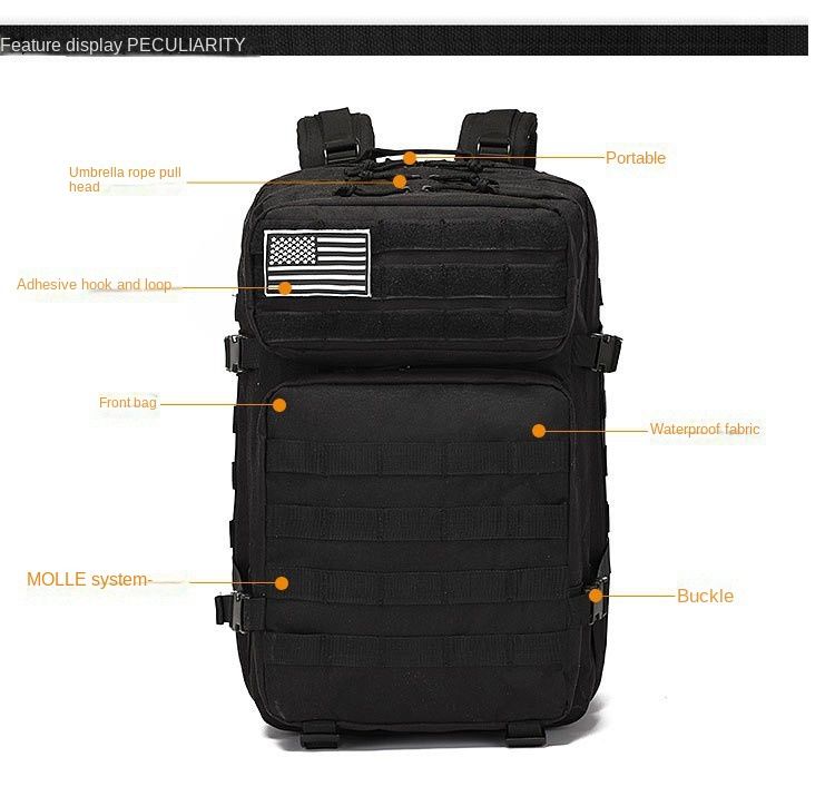 Outdoor 3P Attack Tactical Backpack Multi-function Large Capacity Camouflage Outdoor Camping Waterproof Sports Mountaineering Backpack