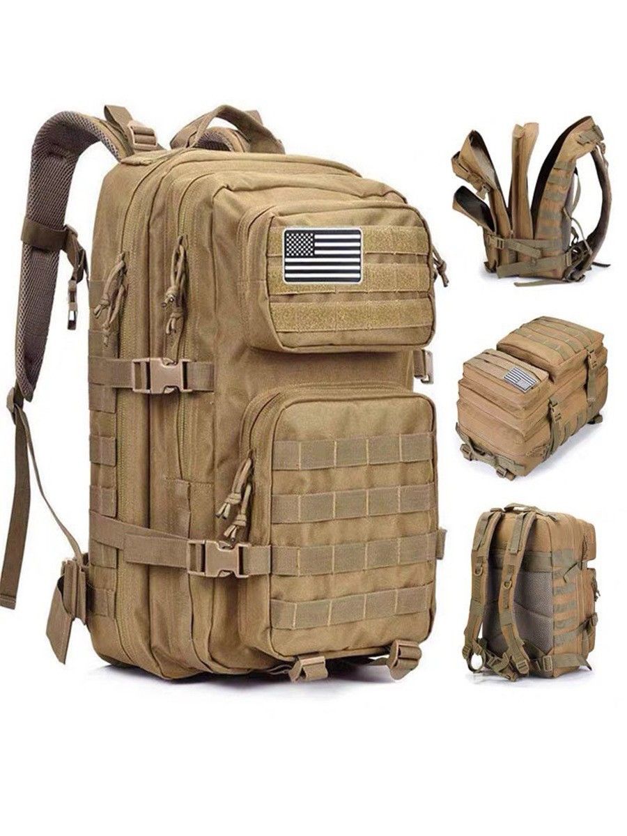 Outdoor 3P Attack Tactical Backpack Multi-function Large Capacity Camouflage Outdoor Camping Waterproof Sports Mountaineering Backpack