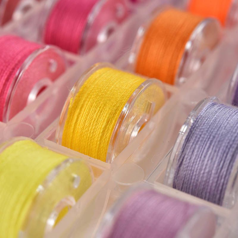 Sewing Machine Thread Sewing Thread Purple Household Sewing Thread Multicolor Color Small Roll Flat Car Bottom Line Vintage Shuttle Core Storage