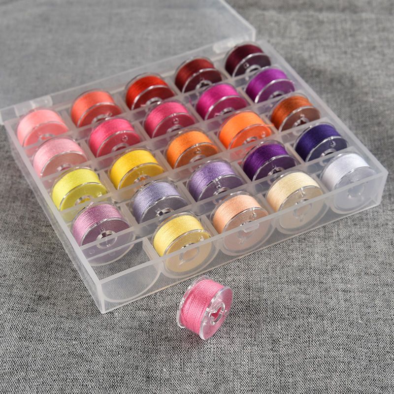 Sewing Machine Thread Sewing Thread Purple Household Sewing Thread Multicolor Color Small Roll Flat Car Bottom Line Vintage Shuttle Core Storage