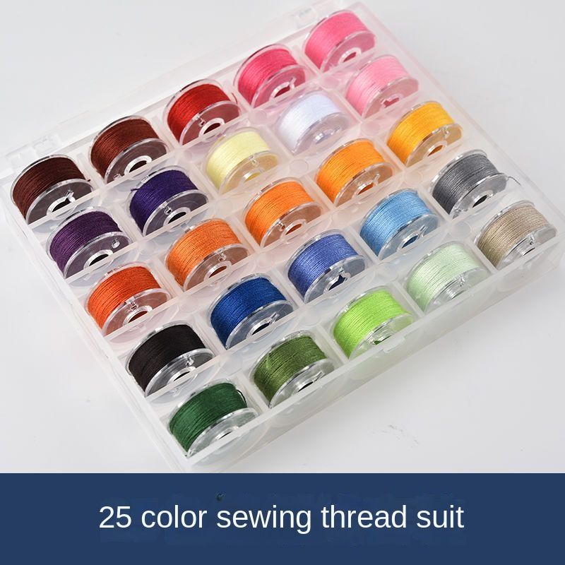 Sewing Machine Thread Sewing Thread Purple Household Sewing Thread Multicolor Color Small Roll Flat Car Bottom Line Vintage Shuttle Core Storage