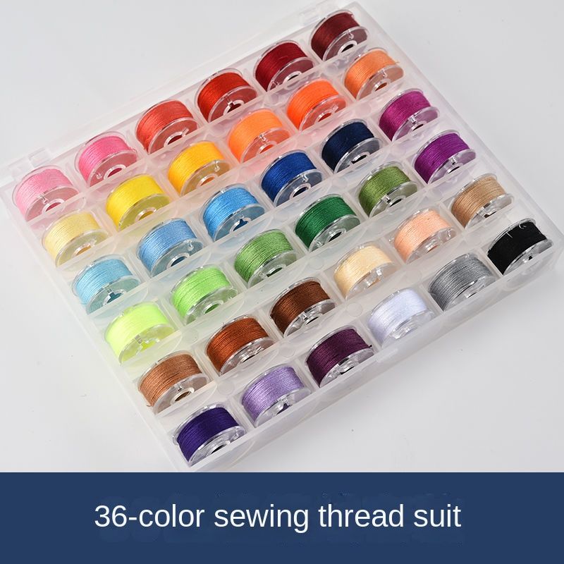 Sewing Machine Thread Sewing Thread Purple Household Sewing Thread Multicolor Color Small Roll Flat Car Bottom Line Vintage Shuttle Core Storage
