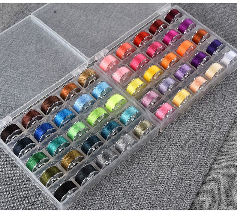 Sewing Machine Thread Sewing Thread Purple Household Sewing Thread Multicolor Color Small Roll Flat Car Bottom Line Vintage Shuttle Core Storage