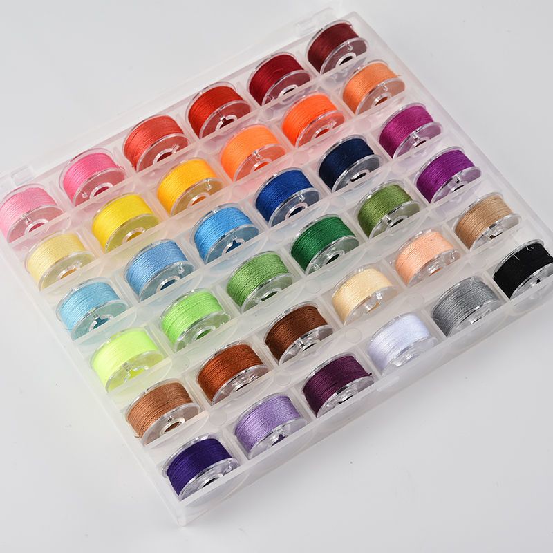 Sewing Machine Thread Sewing Thread Purple Household Sewing Thread Multicolor Color Small Roll Flat Car Bottom Line Vintage Shuttle Core Storage