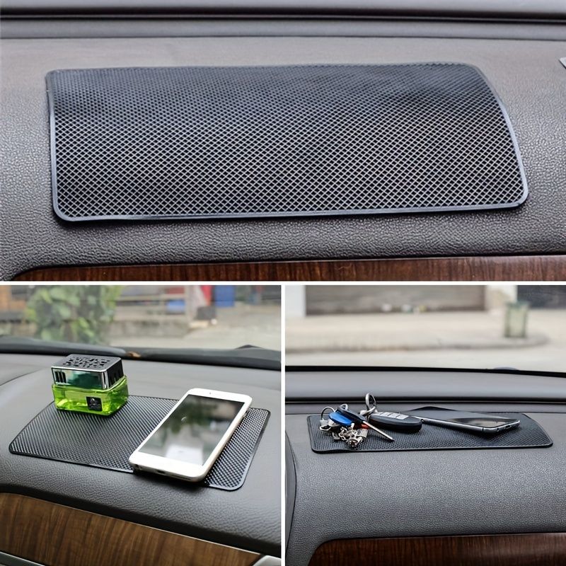 2pcs/set Car Anti-slip Pad PVC Mobile Phone Sunglasses Key Non-Slip Mat Car Dashboard Sticky Durable Anti-skid Holder, Auto Internal Accessories
