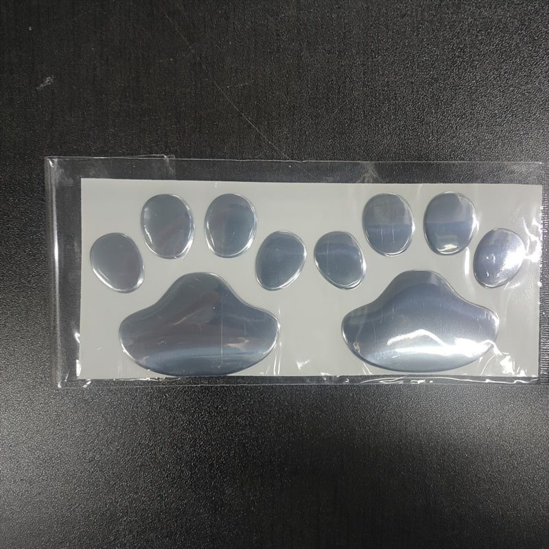 2pcs/set Car Sticker Window Bumper Body Cool Design Paw 3D Animal Dog Cat Footprint Decal PVC Styling Emblem Auto Creative Exterior Accessories
