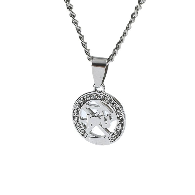 Letter Love Splicing Sun Moon Hollow Pendant Titanium Steel Necklace Men and Women Couple Necklace Pair