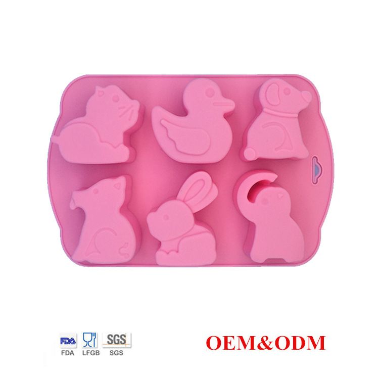Silicone Cake Mold 6 Even Like Rabbit Dog Chocolate Mold Jelly Mold Animal
