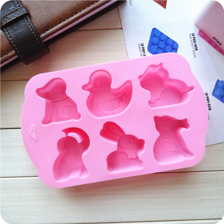Silicone Cake Mold 6 Even Like Rabbit Dog Chocolate Mold Jelly Mold Animal