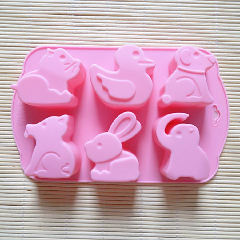 Silicone Cake Mold 6 Even Like Rabbit Dog Chocolate Mold Jelly Mold Animal