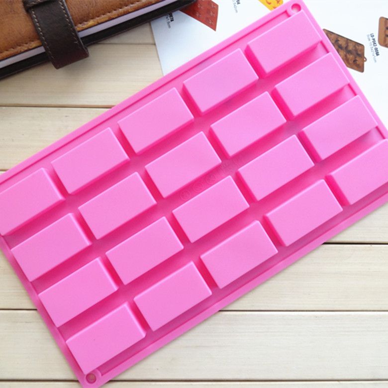 20 Even Long Square Square Grid Silicone Baking Cake Mold Chocolate Block Aromatherapy Slice Mold