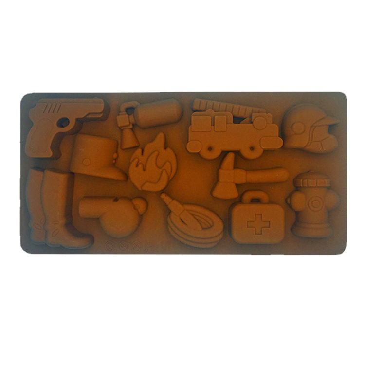 12 Even Fire Hat Fire Extinguisher Whistle Fire Hydrant Silicone Tool Silicone Cake Mold