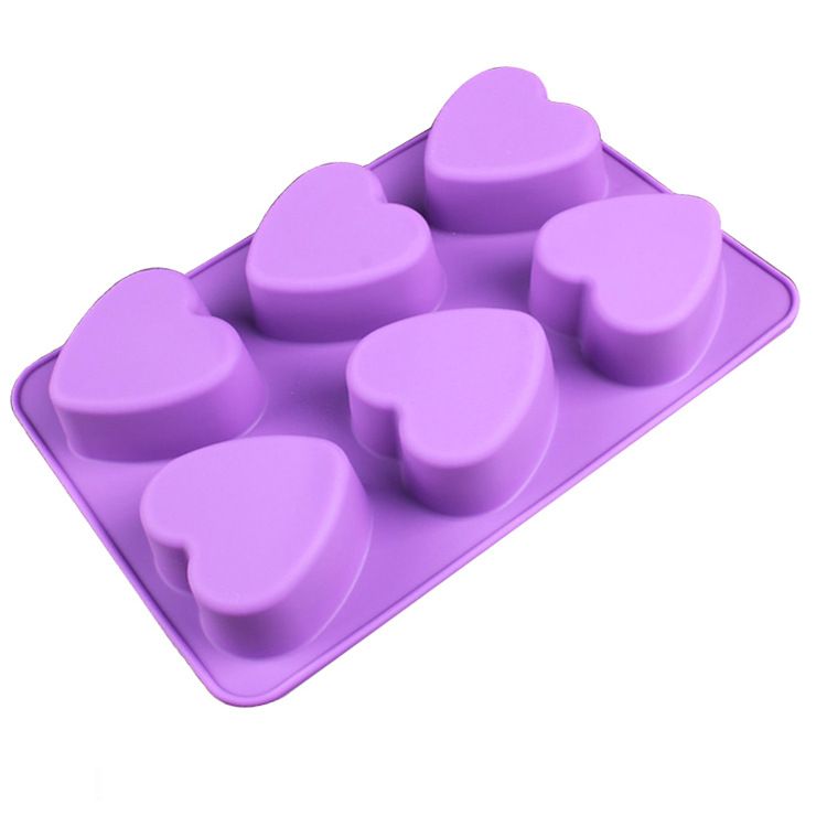 6 Even Love Mousse Silicone Mold Valentine's Day Heart-shaped Pudding Jelly Chocolate Cake Mold