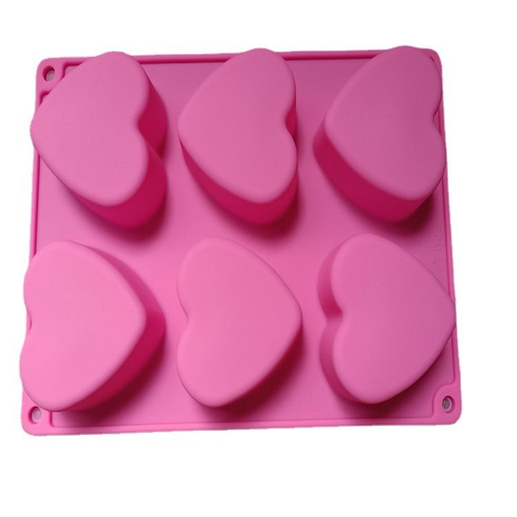 6 Even Love Mousse Silicone Mold Valentine's Day Heart-shaped Pudding Jelly Chocolate Cake Mold