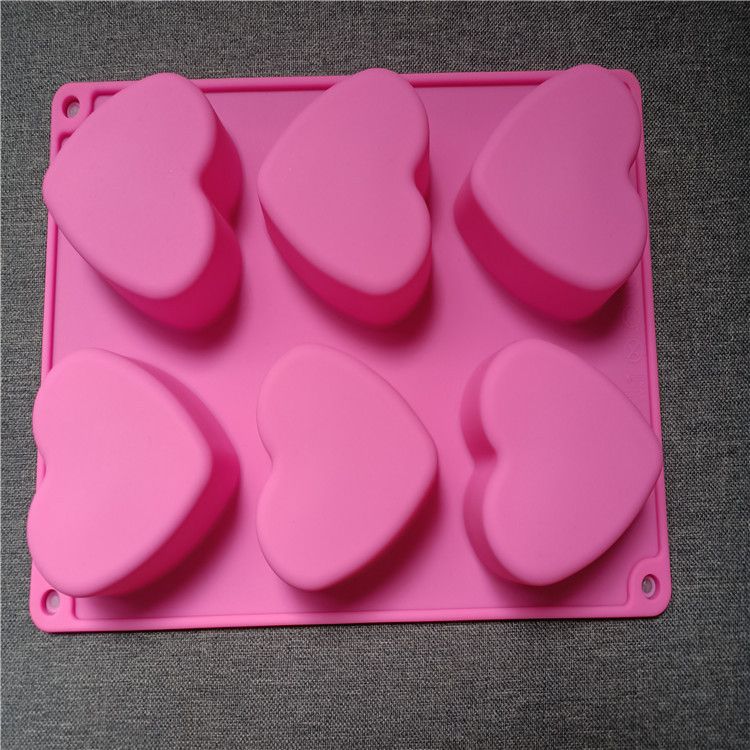 6 Even Love Mousse Silicone Mold Valentine's Day Heart-shaped Pudding Jelly Chocolate Cake Mold