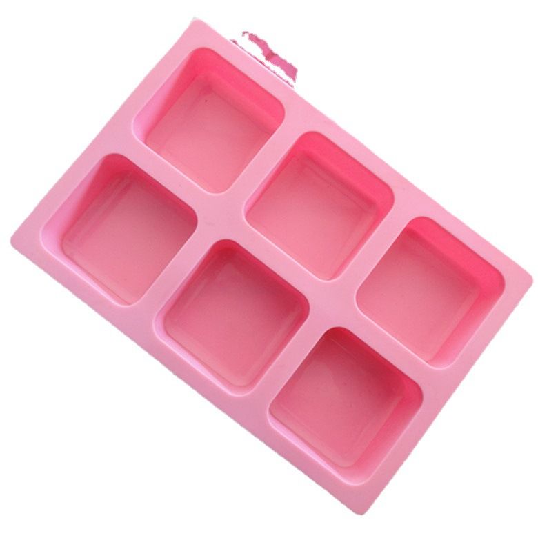 Thickened 6 Round Square Silicone Soap Mold Cold Soap Silicone Mold Cake Mold Ice Rice Cake