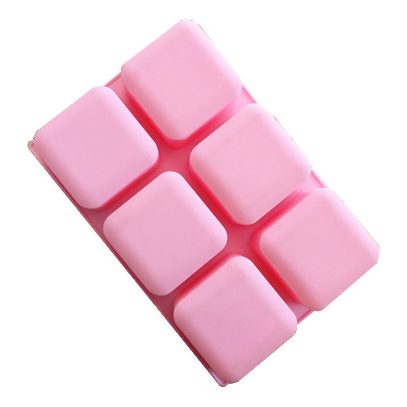 Thickened 6 Round Square Silicone Soap Mold Cold Soap Silicone Mold Cake Mold Ice Rice Cake
