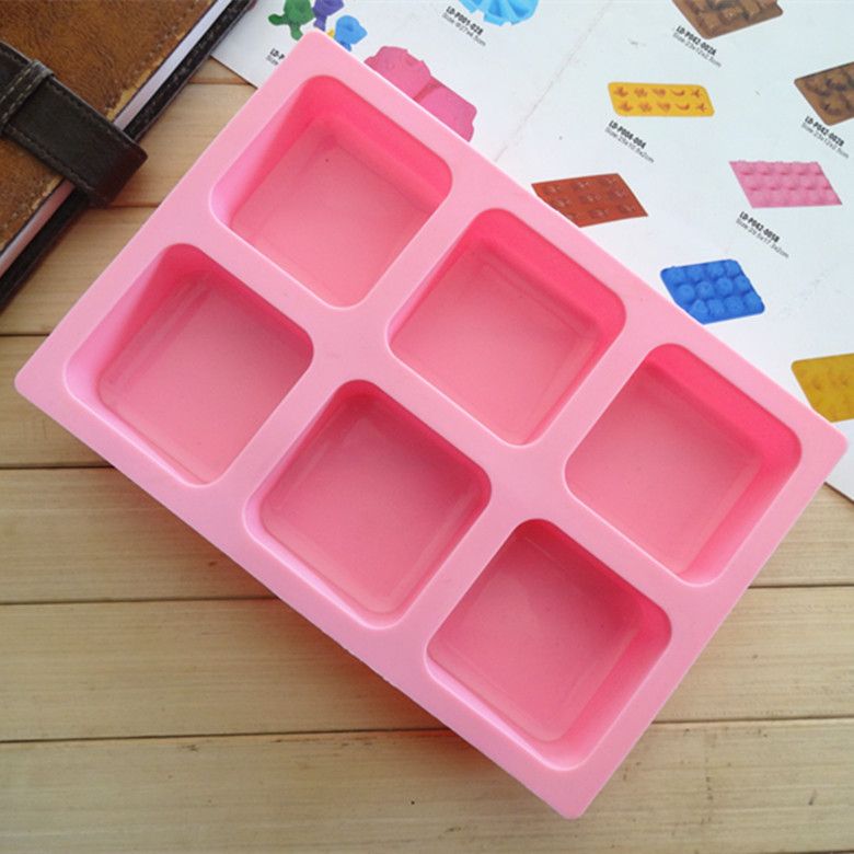 Thickened 6 Round Square Silicone Soap Mold Cold Soap Silicone Mold Cake Mold Ice Rice Cake