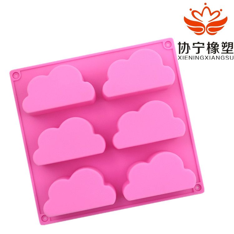 6 Even Clouds Food Grade Silicone Cake Jelly Chocolate Mold