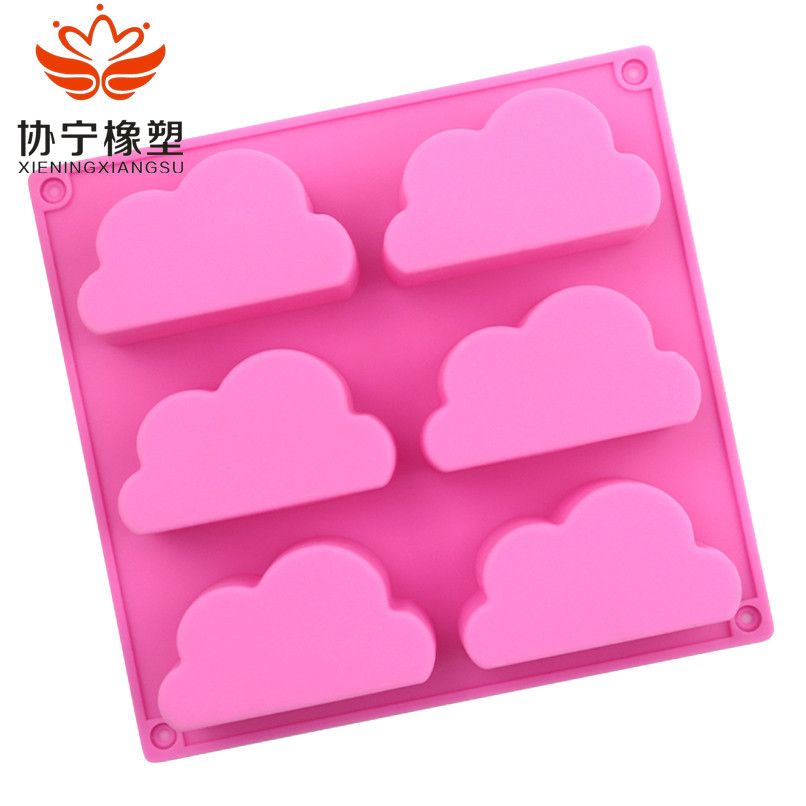 6 Even Clouds Food Grade Silicone Cake Jelly Chocolate Mold