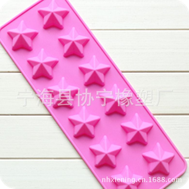 12 Even Five-pointed Star Cake Silicone Mold Chocolate Mold FDA Quality Ice Mold