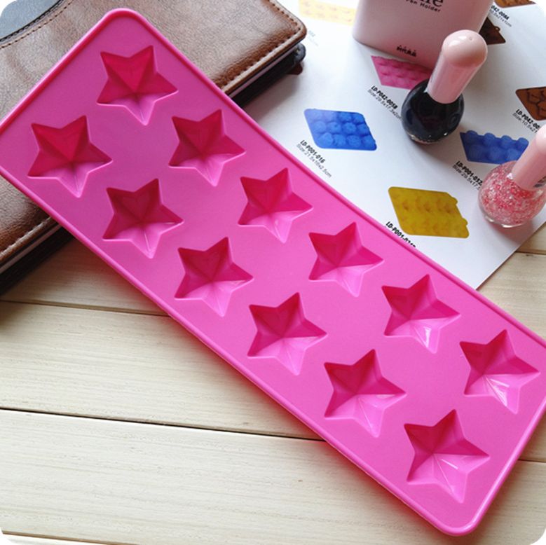 12 Even Five-pointed Star Cake Silicone Mold Chocolate Mold FDA Quality Ice Mold